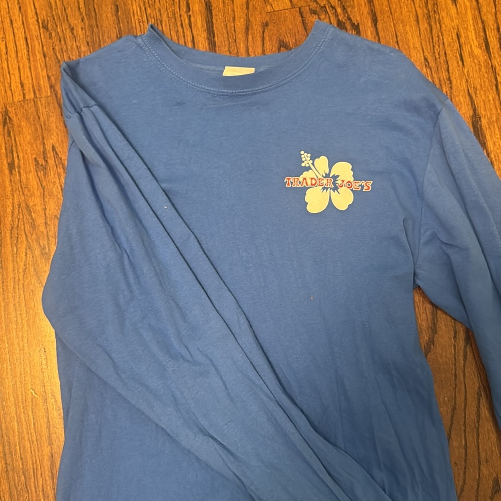 Blue Trader Joe’s Long Sleeve - Picture 3 of 3